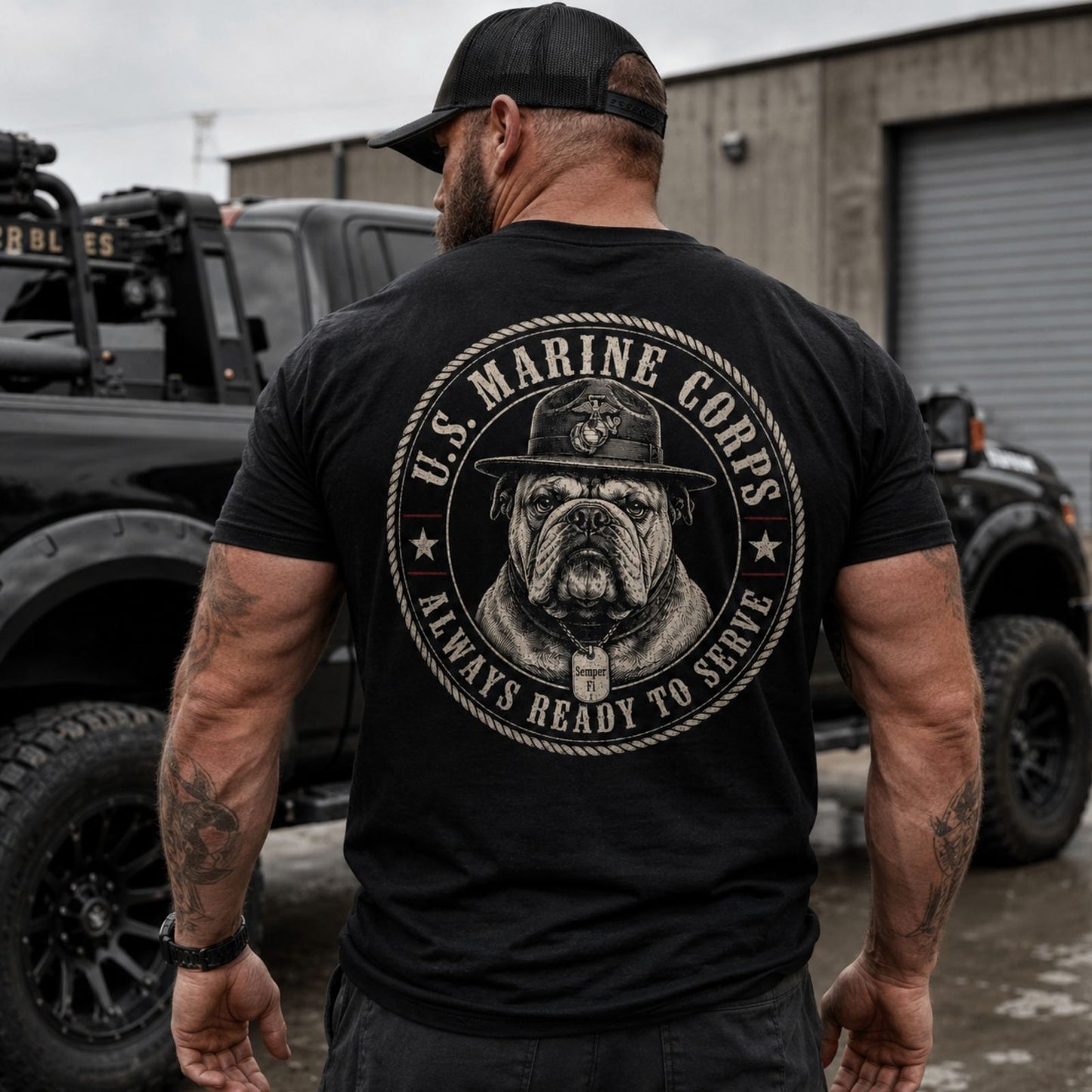 Always Ready To Serve – U.S. Marine Corps Devil Dog T-Shirt (Copy)