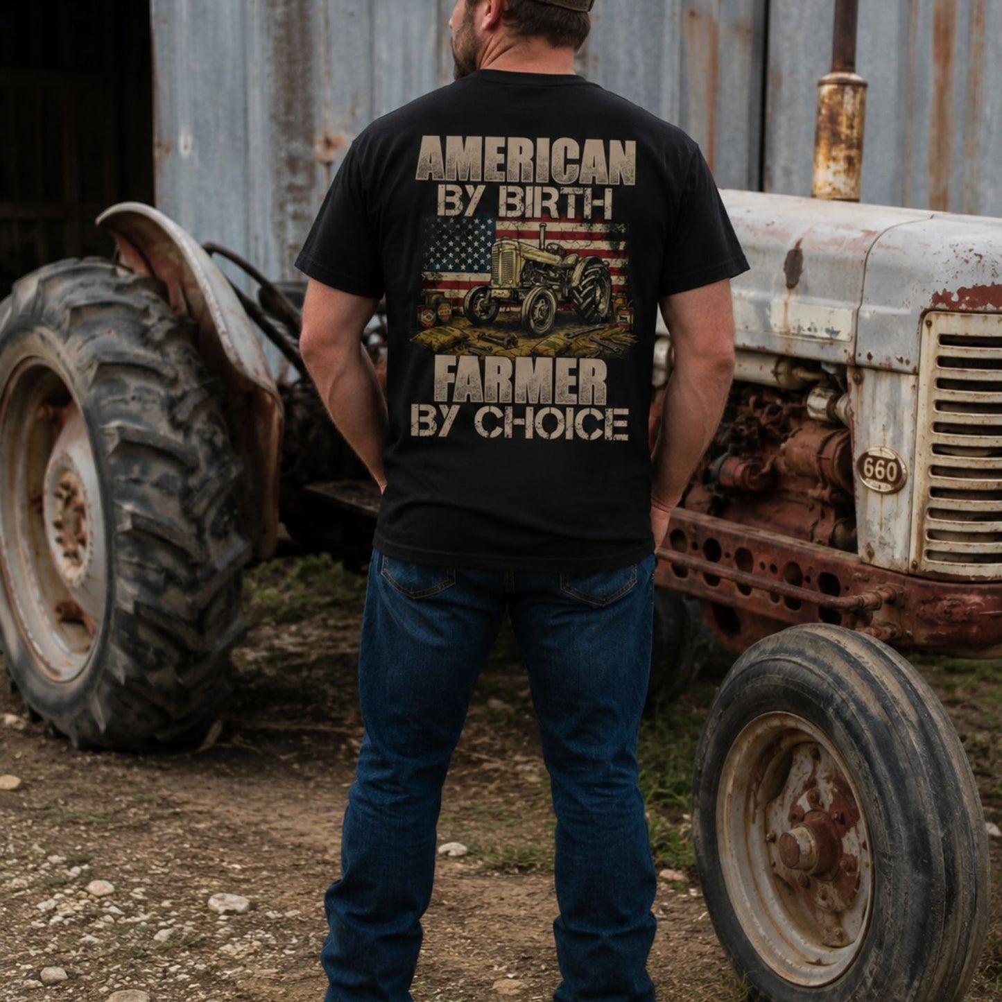 American By Birth Farmer By Choice T-Shirt