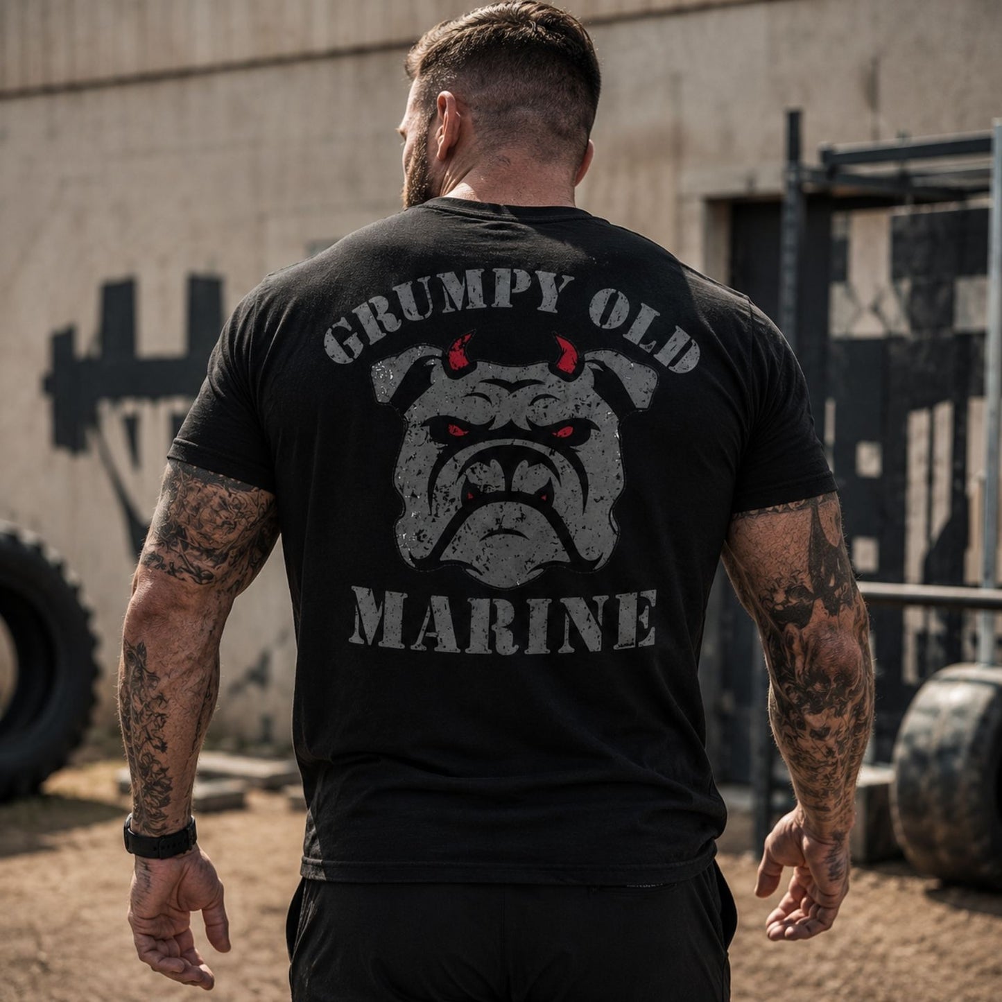 Grumpy Old Marine Bulldog Shirt – Funny USMC Veteran Tee