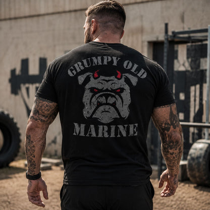 Grumpy Old Marine Bulldog Shirt – Funny USMC Veteran Tee