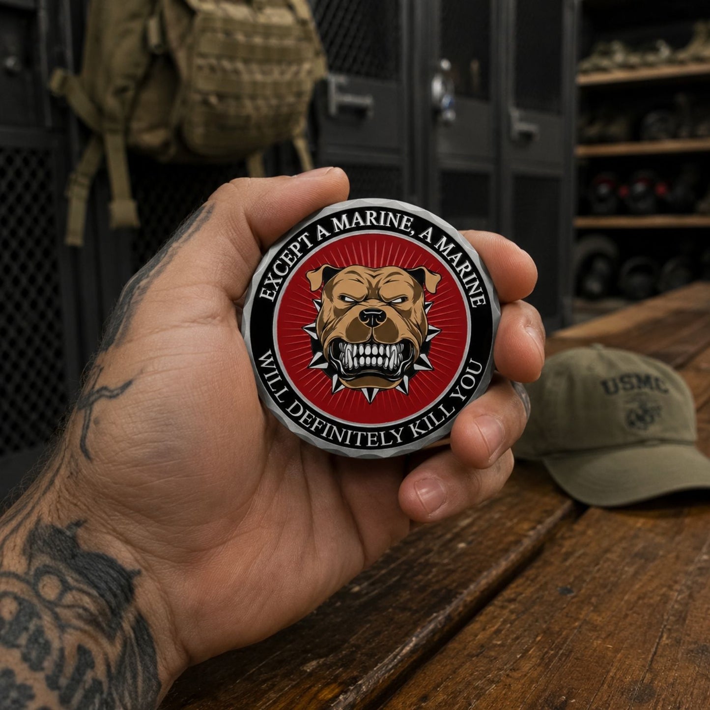 USMC What Doesn't Kill You Challenge Coin