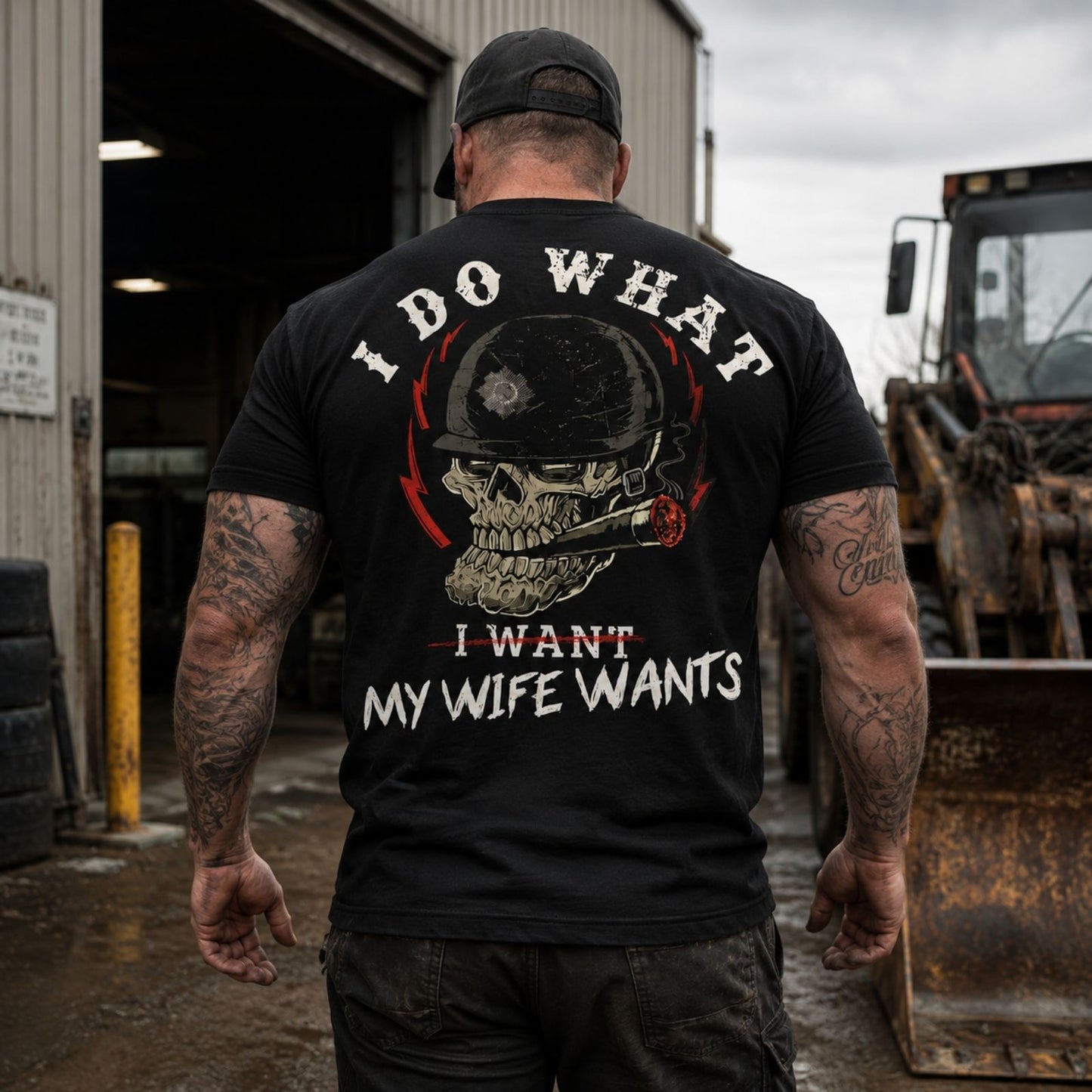 I Do What My Wife's Want Print T Shirt