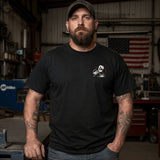 American Welder — Patriotic Welding Flag Back Print Tee