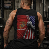 United States Marine Corps Flag Reveal Tank Top