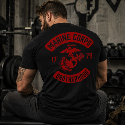 Marine Corps Brotherhood 1775 Distressed Red EGA T-Shirt