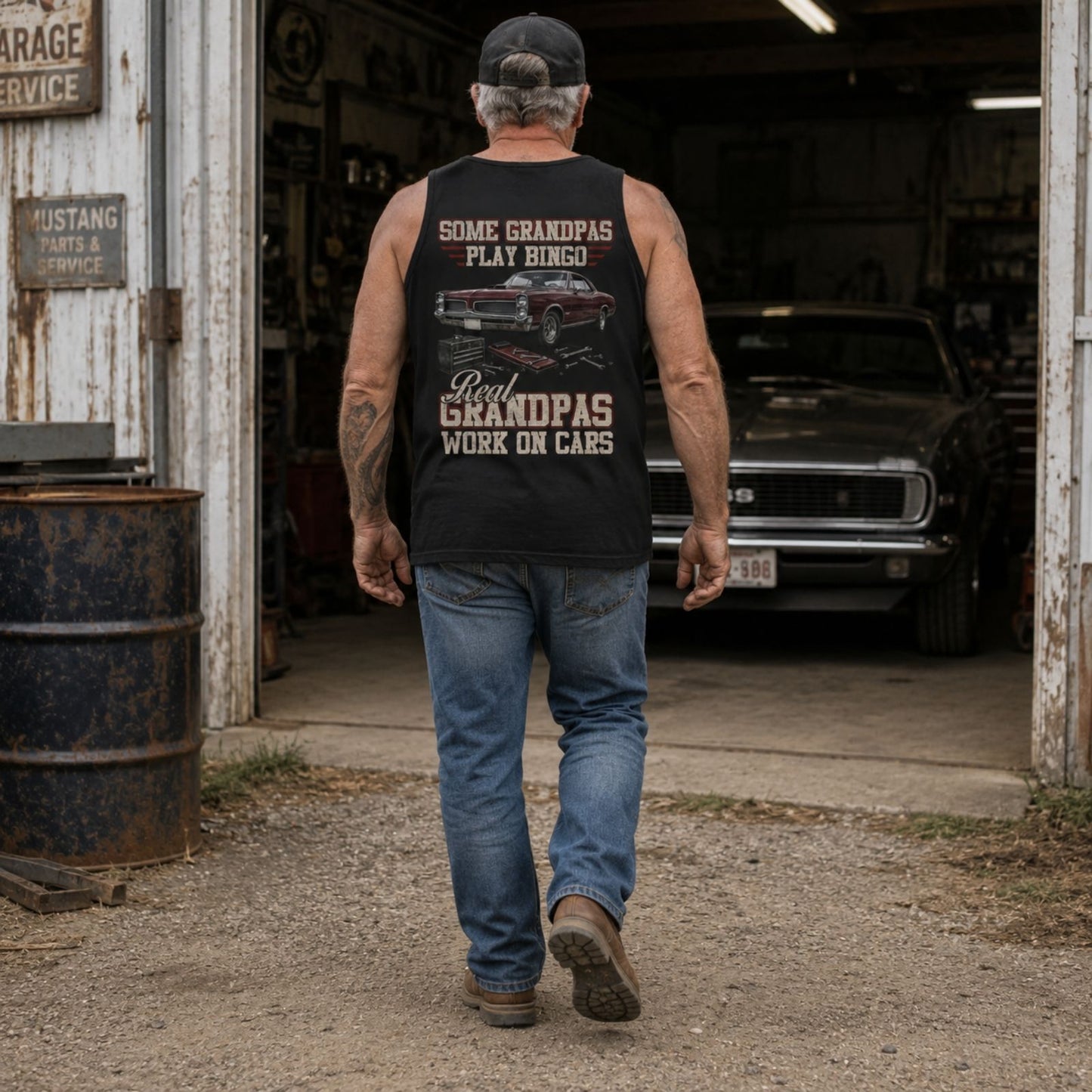 Real Grandpas Work On Cars Tank Top