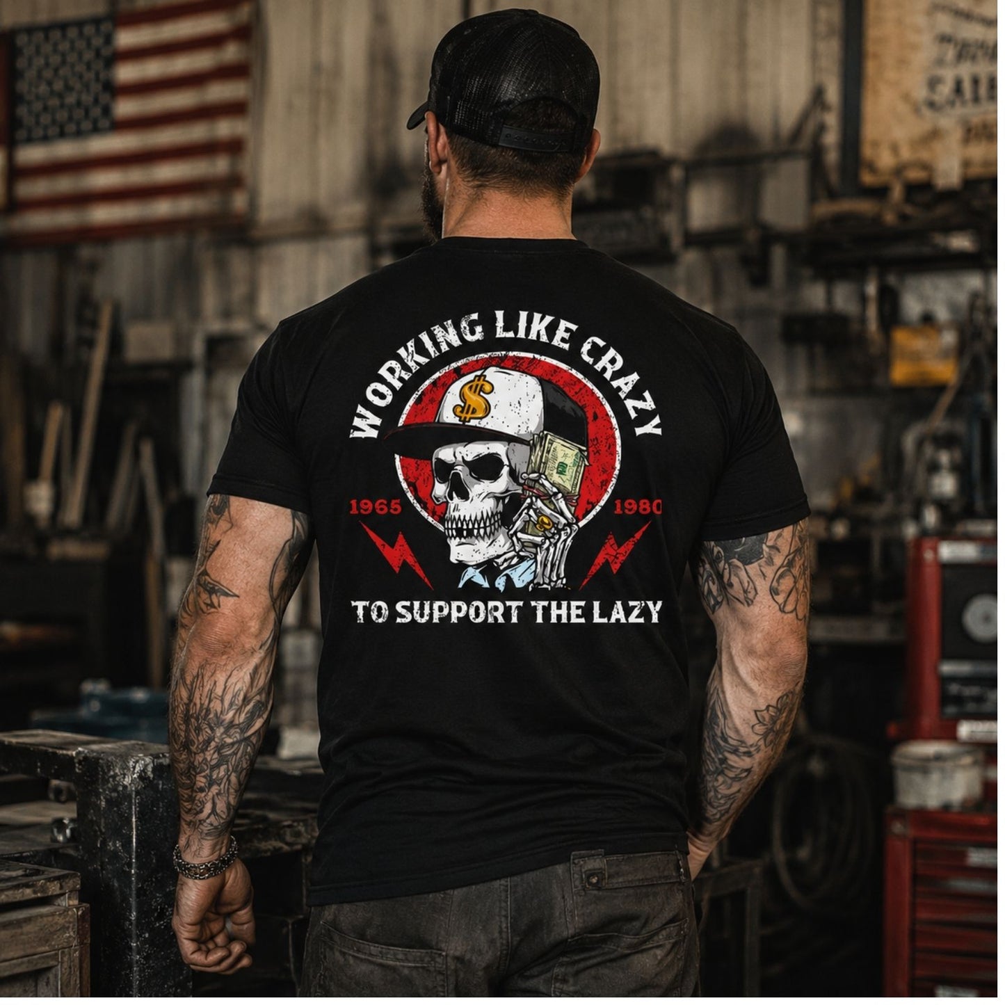 Working Like Crazy To Support The Lazy T Shirt