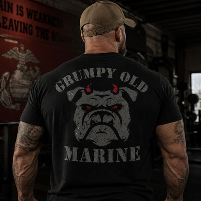 Grumpy Old Marine Bulldog Shirt – Funny USMC Veteran Tee
