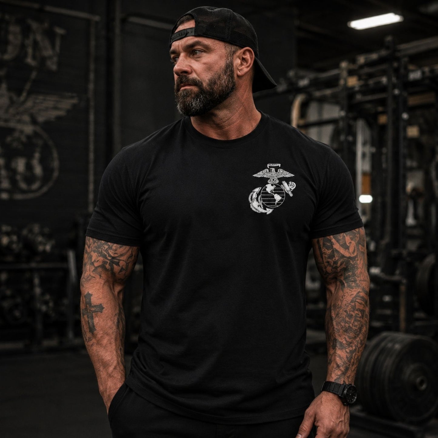 Semper Fi Till The Day I Die Marine Corps Back Print T-Shirt