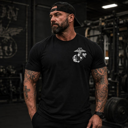 Semper Fi Till The Day I Die Marine Corps Back Print T-Shirt