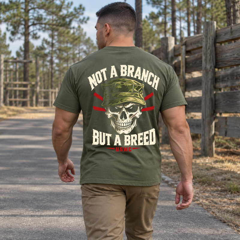 Not a Branch, But a Breed — USMC Skull T-Shirt