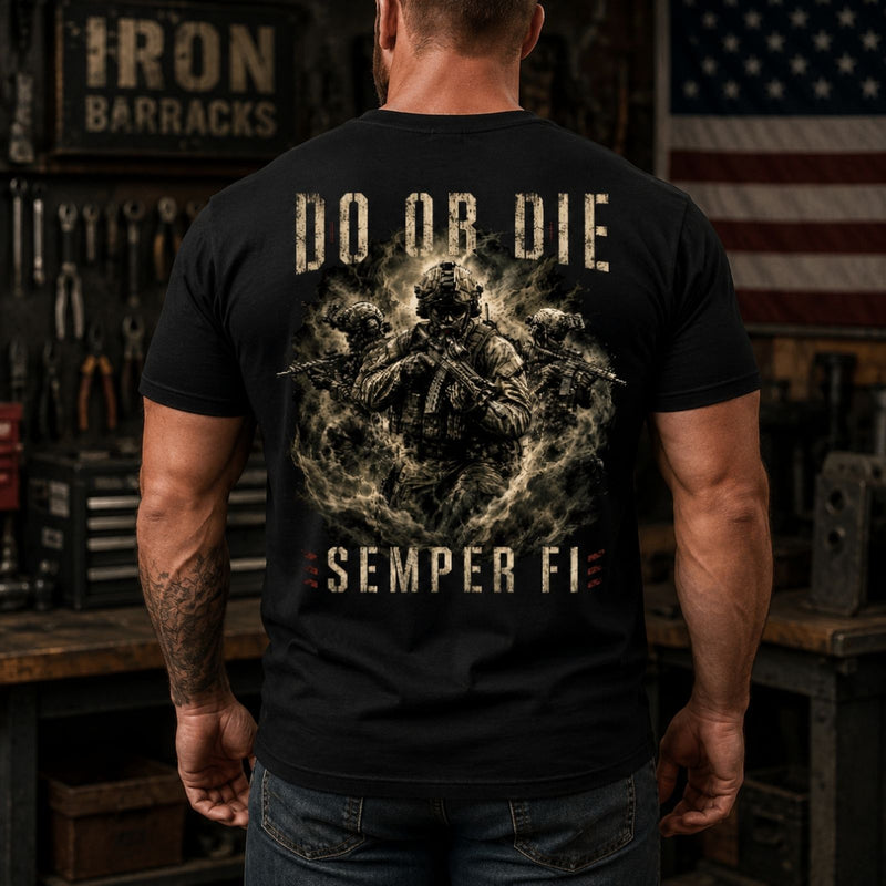 Do Or Die – Semper Fi U.S. Marine Corps Back Print T-Shirt