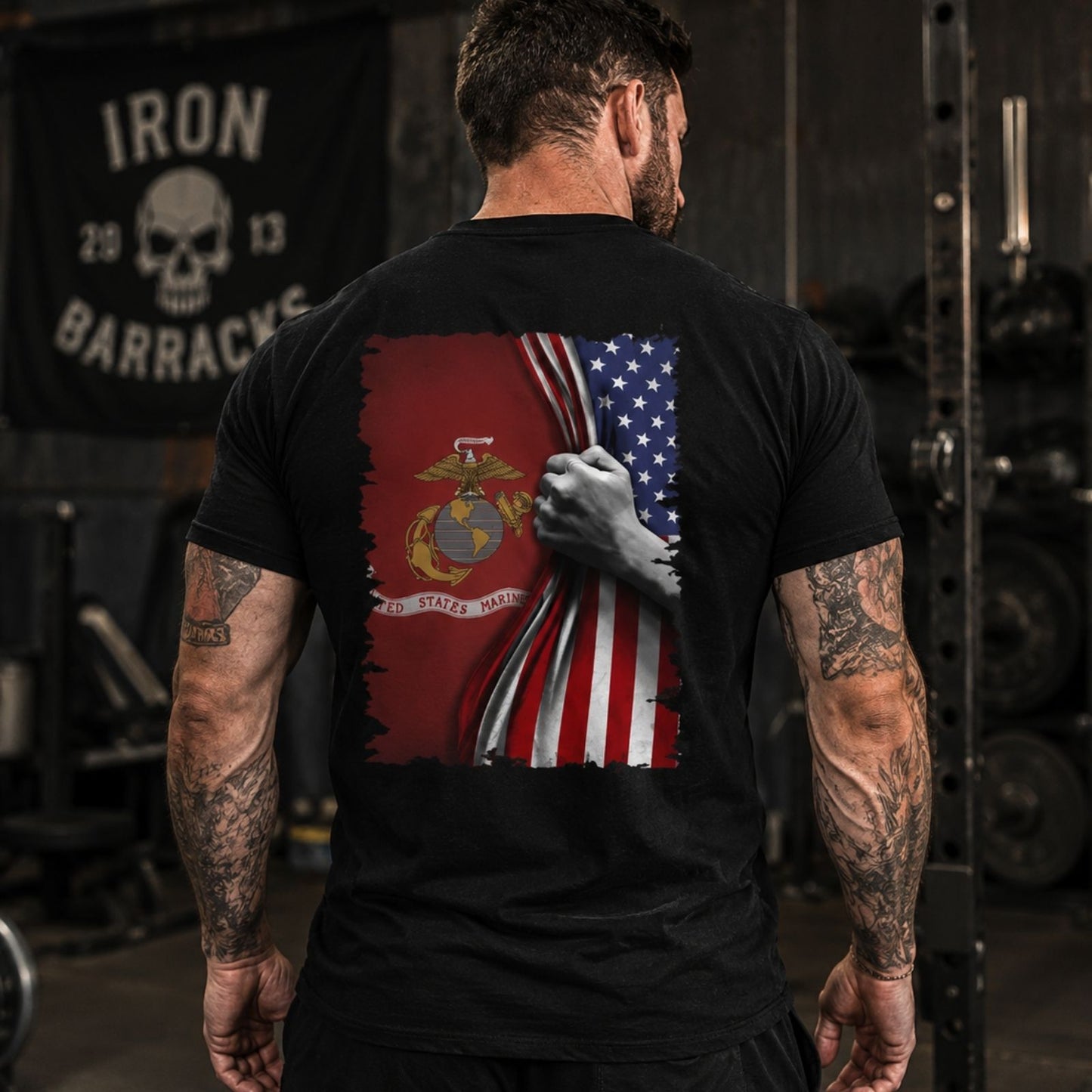 Semper Fi Flag Reveal T - Shirt
