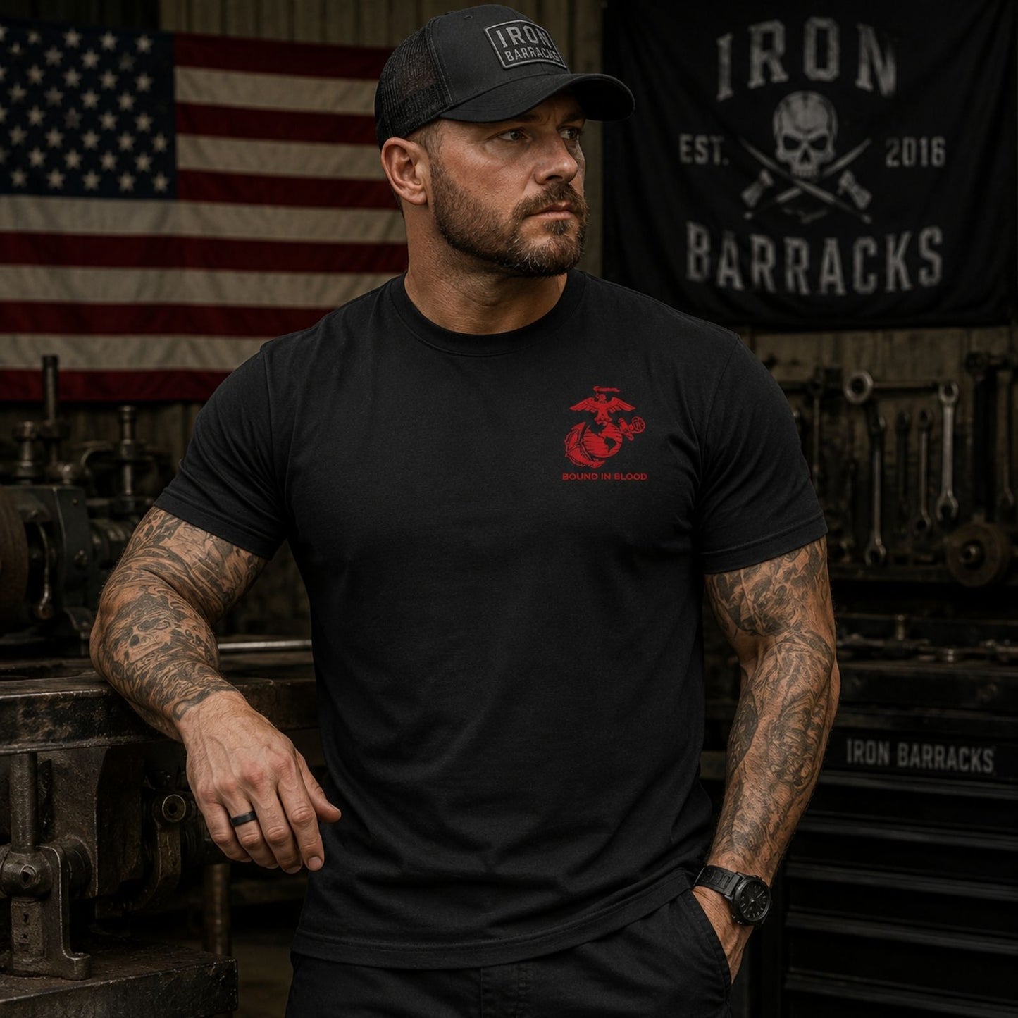 USMC Bound in Blood T-Shirt