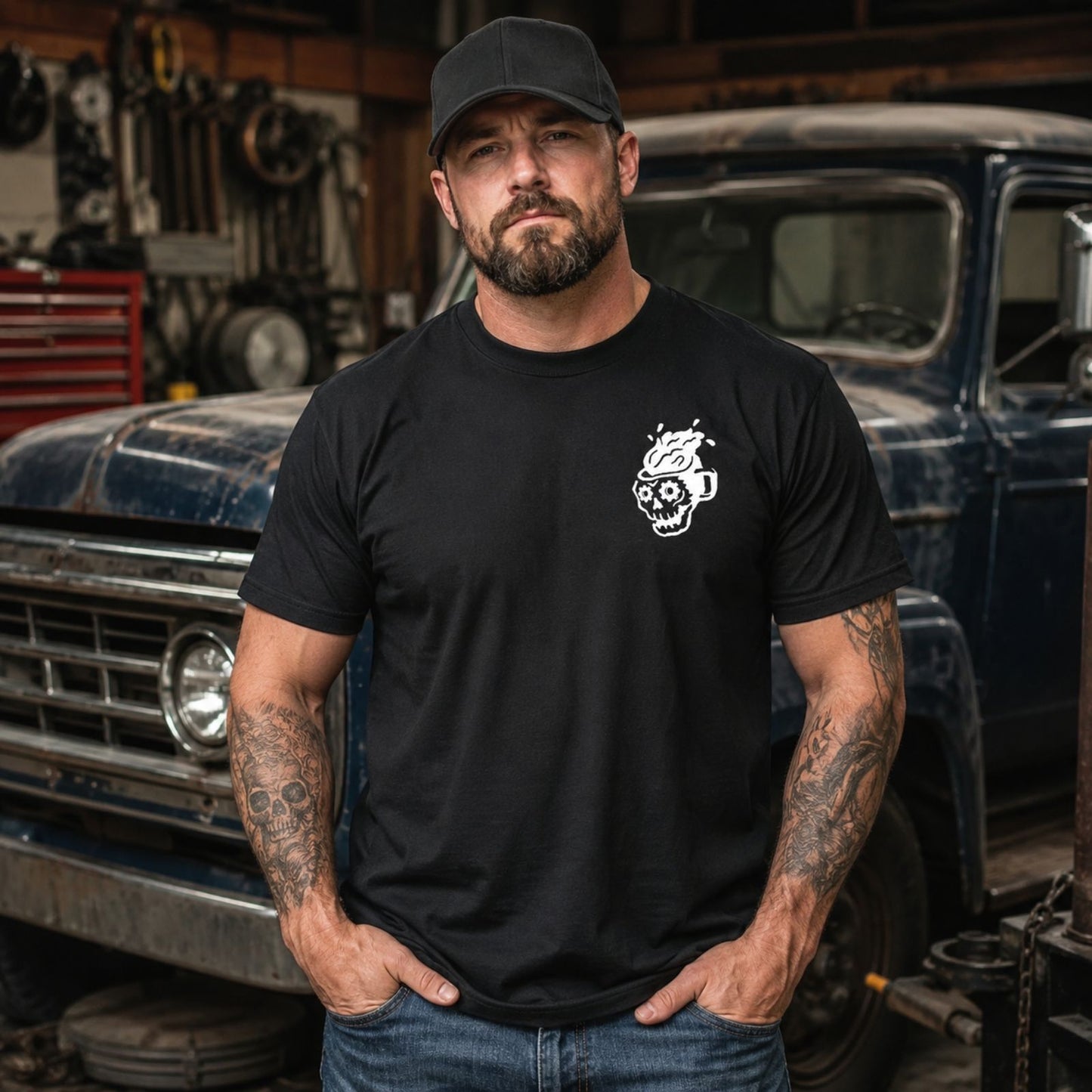 I Run On Caffeine Grease & Cuss Words T-Shirt