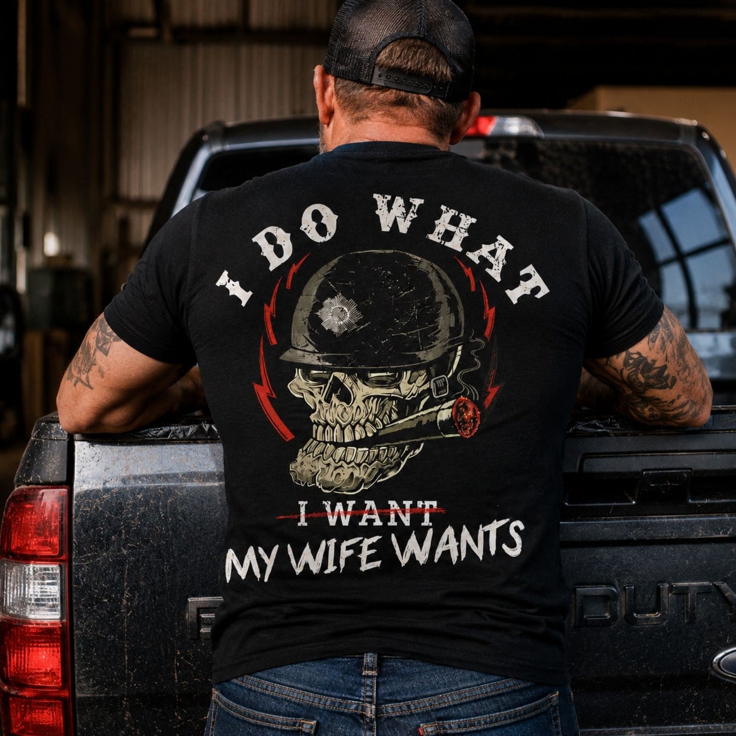 I Do What My Wife's Want Print T Shirt