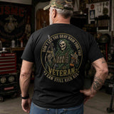 Gray Hair Veteran Skull T-Shirt – I Can Still Kick Ass