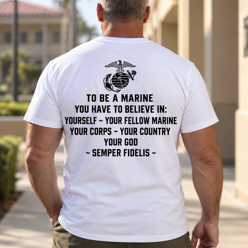 The Devil Says “Shit, He’s Awake” USMC Veteran T-Shirt – Semper Fidelis Marine Pride Tee