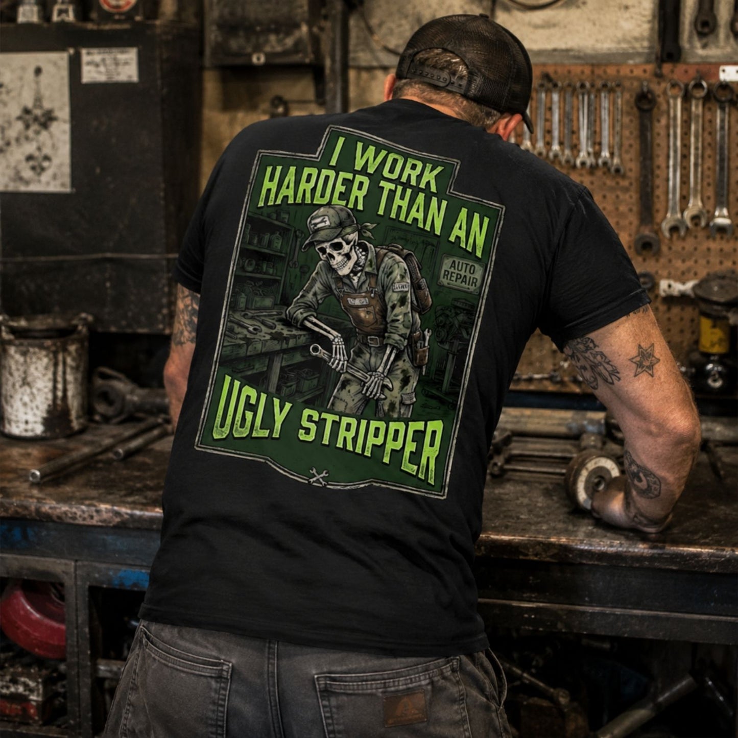 I Work Harder Than An Ugly Stripper T-Shirt