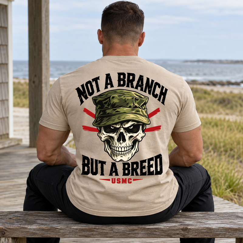Not a Branch, But a Breed — USMC Skull T-Shirt