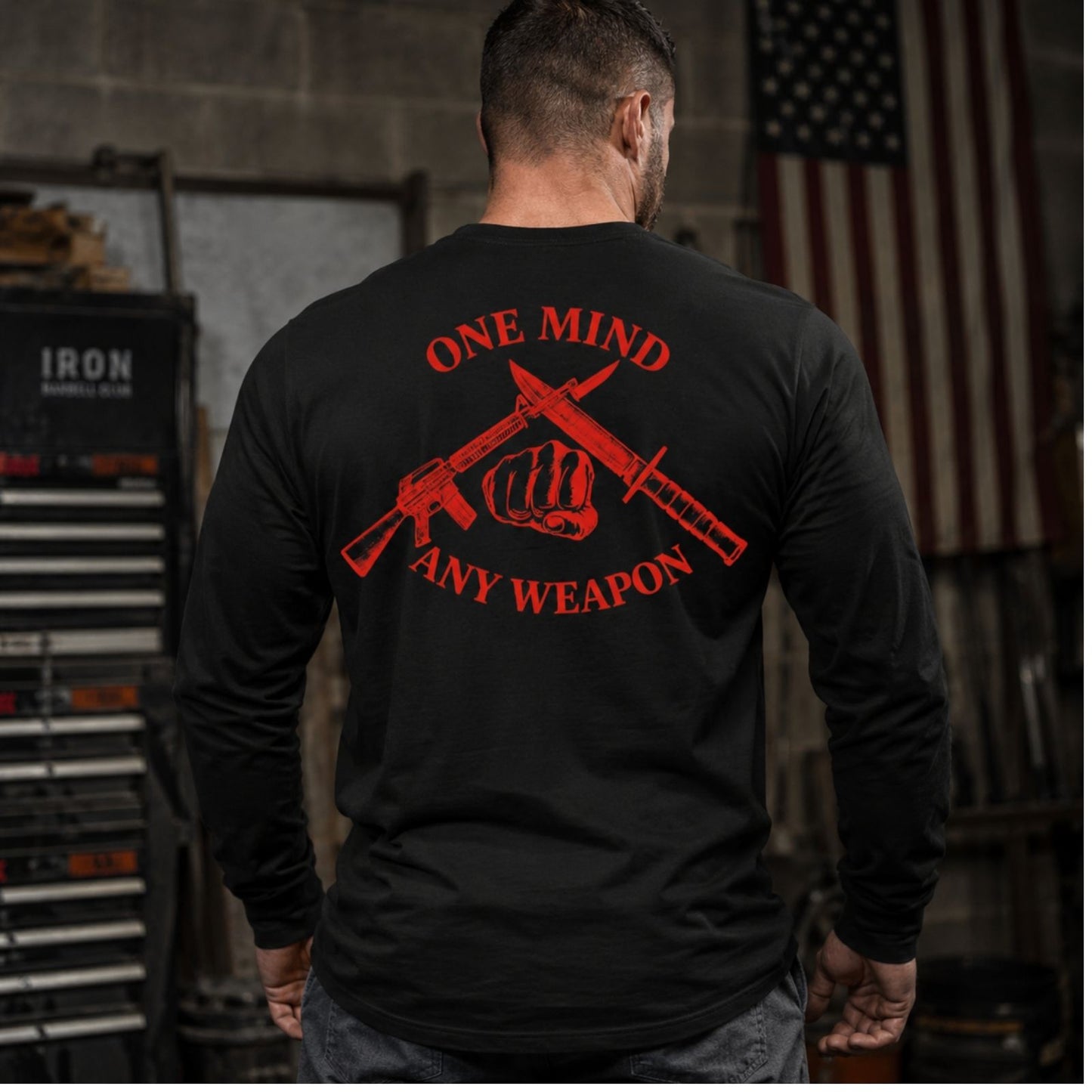 One Mind Any Weapon USMC Long Sleeve Shirt