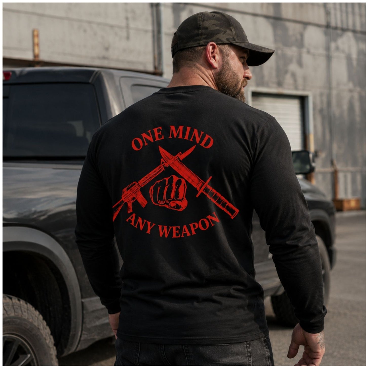 One Mind Any Weapon USMC Long Sleeve Shirt