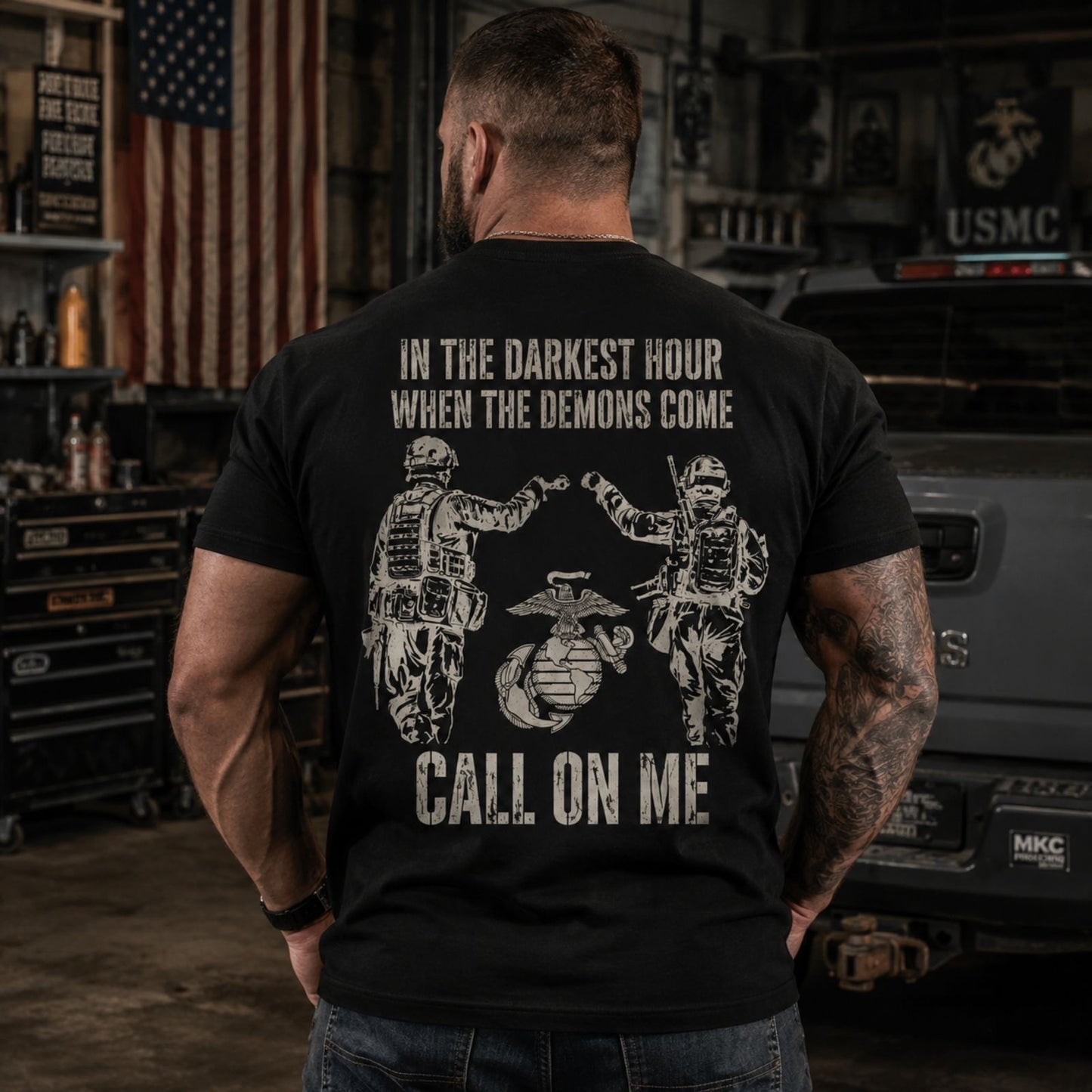 In The Darkest Hour Call On Me Marine T-Shirt