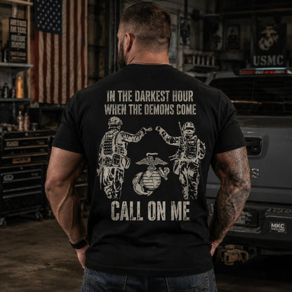 In The Darkest Hour Call On Me Marine T-Shirt