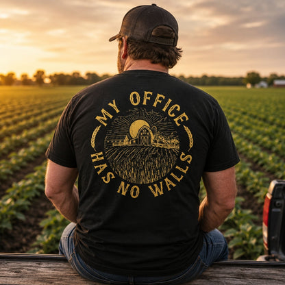My Office Has No Walls Farmer T-Shirt